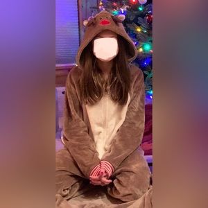 North Pole Trading Co. Kids’ Unisex Reindeer Onesie!